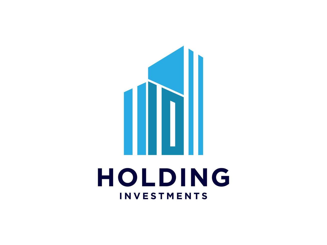 Logo design of I in vector for construction, home, real estate, building, property. Minimal awesome trendy professional logo design template on black background.