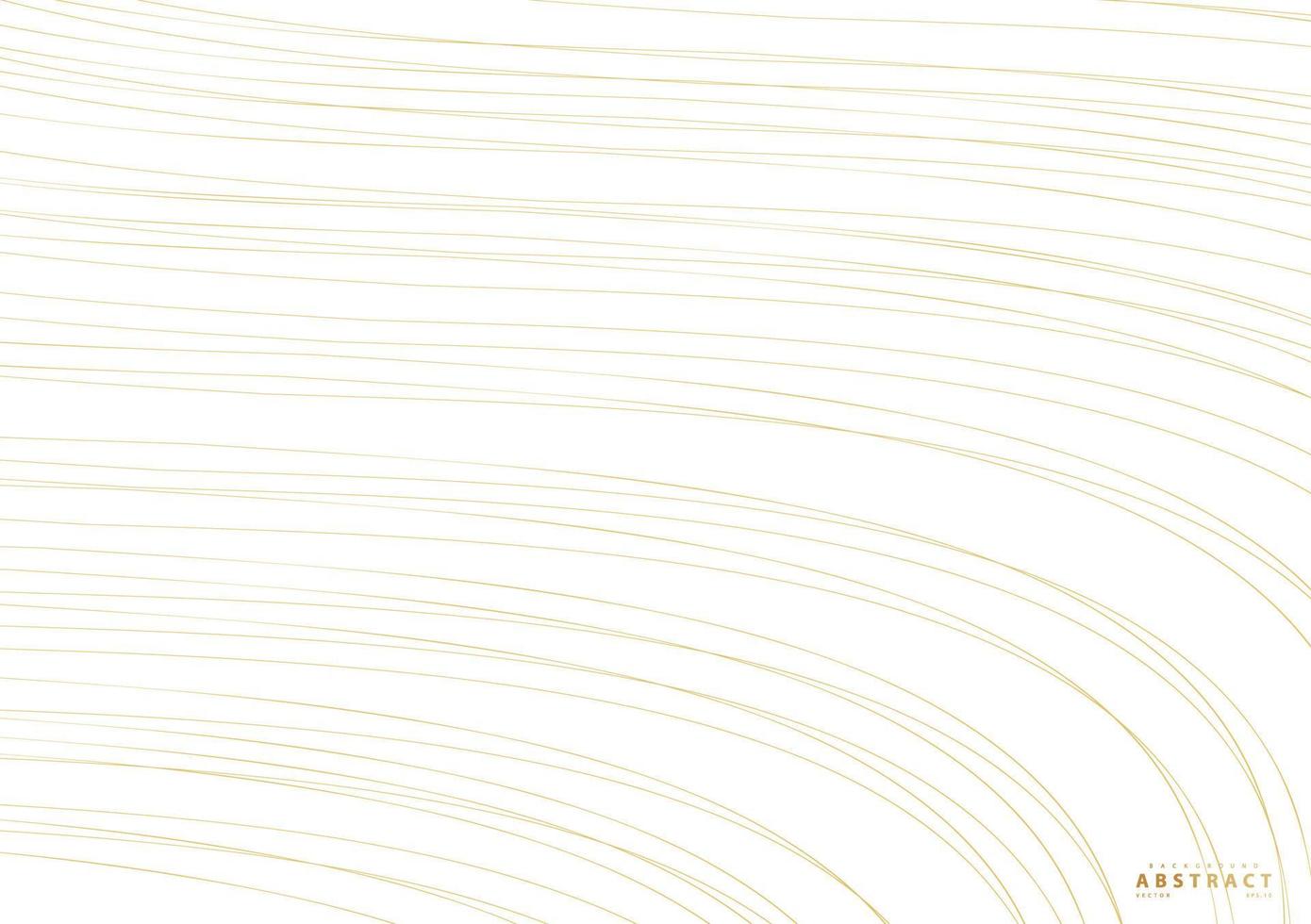 línea de fondo de onda dorada. estilo de lujo patrón tecnológico. línea ondulada curva, raya suave. ilustración vectorial vector