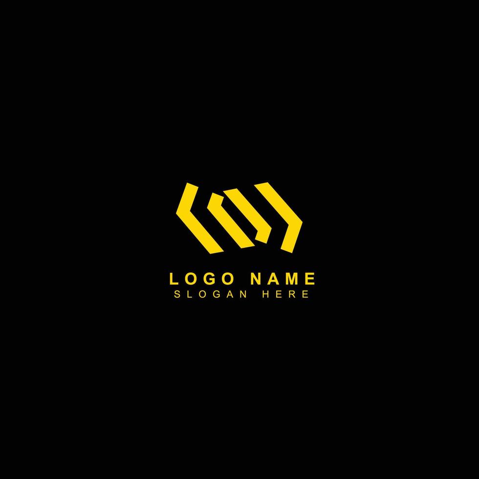 Logo design 4 grid lines with gold color vector