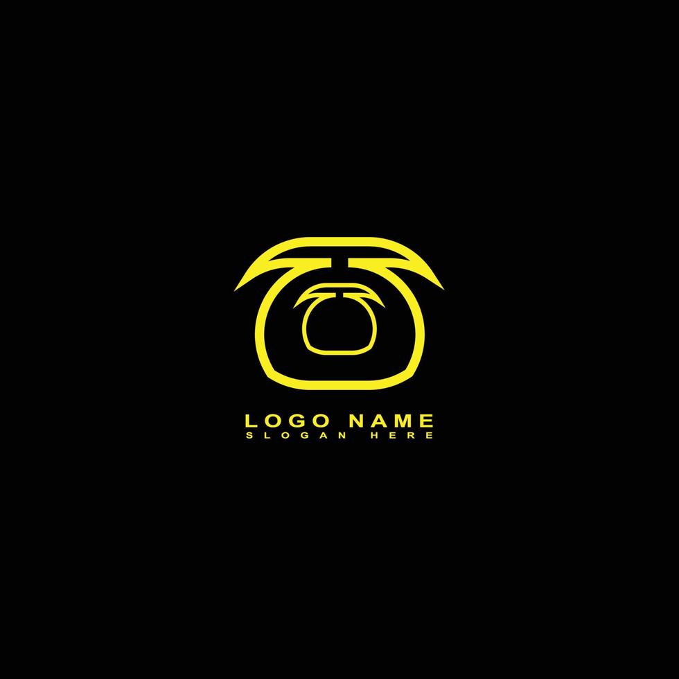 logo design with golden yellow color for brands and others vector