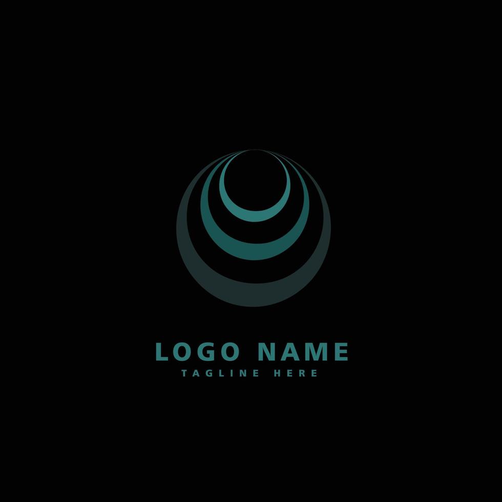 Simple logo design, with gradient blue color vector