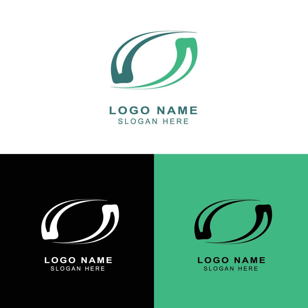 logo design template with the same line color combination vector