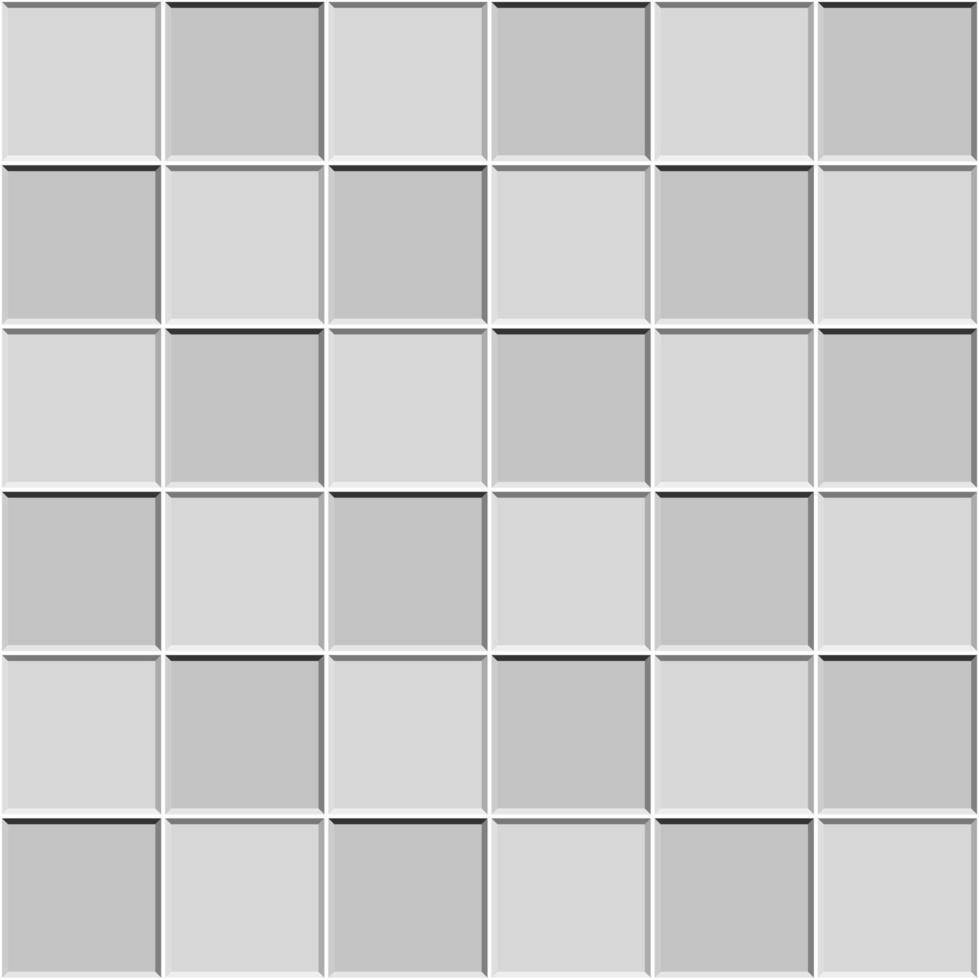 Abstract seamless pattern, geometric white gray ceramic tiles floor vector illustration