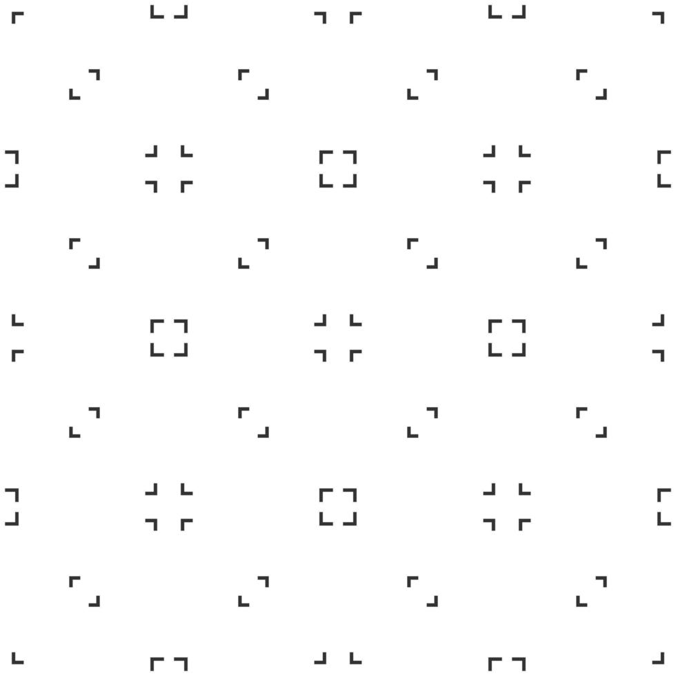 Abstract seamless pattern, black and white of dashed line square shape with right angles. Modern stylish. Design geometric texture for print, vector illustration