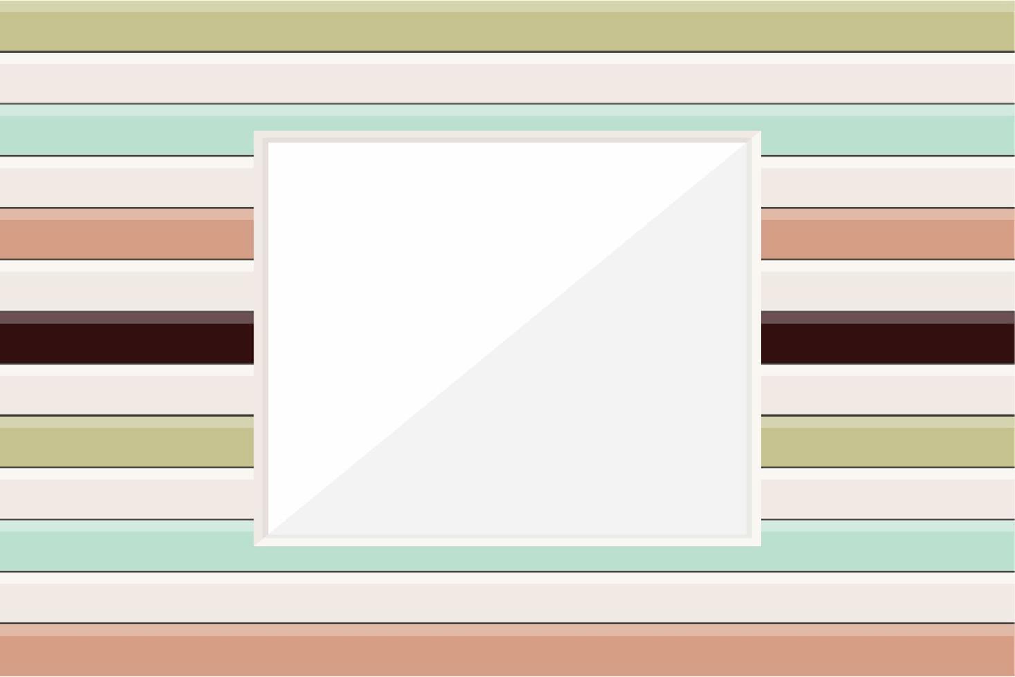 Wooden picture frame or window frame modern style, vector illustration