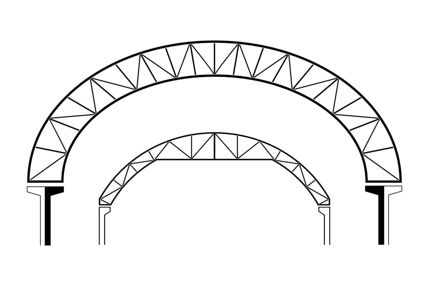 gran edificio de techos, en forma de cúpula, ilustración vectorial vector