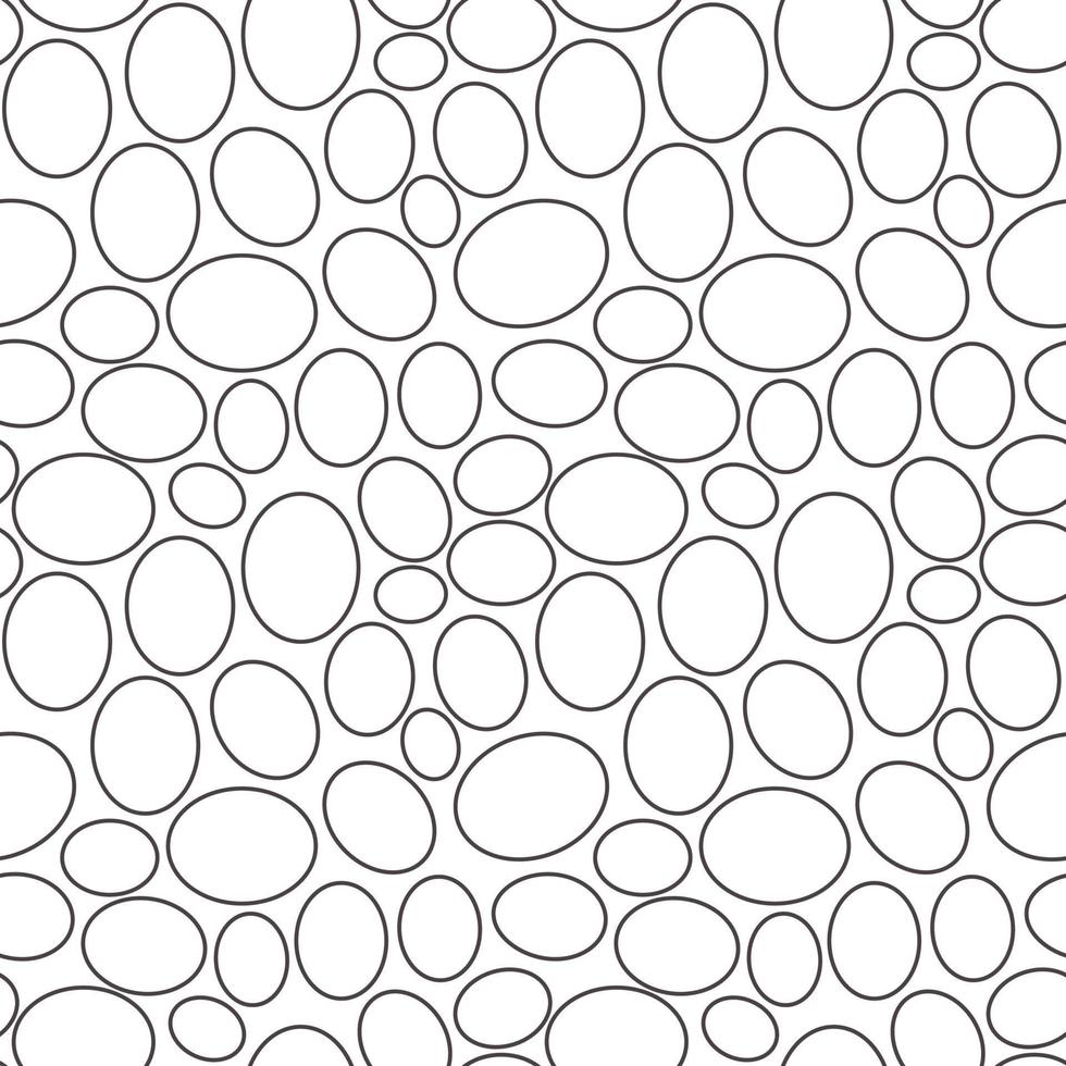 Seamless geometric pattern, outline of eggs on white background, stripes abstract template, vector illustration