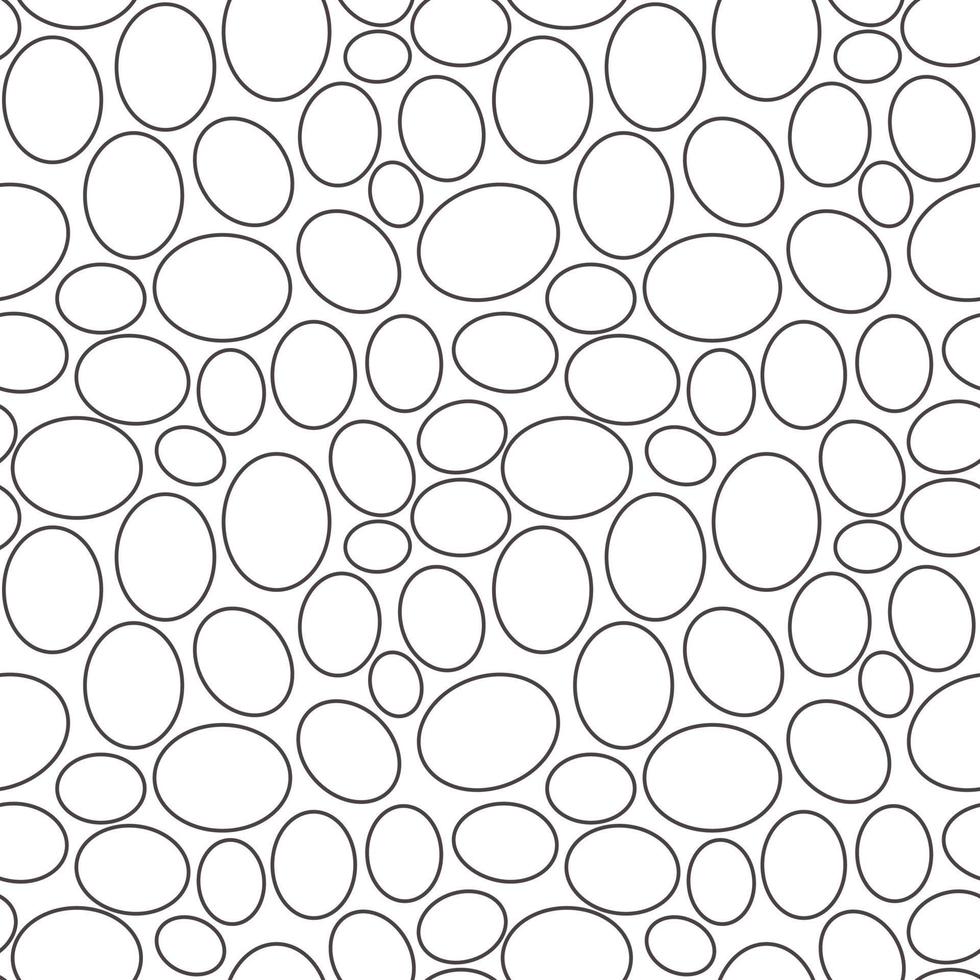 Seamless geometric pattern, outline of eggs on white background, stripes abstract template, vector illustration