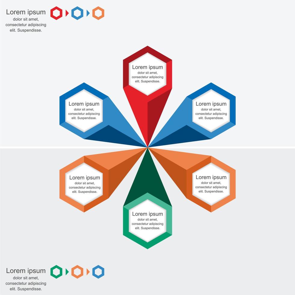 Modern infographics process template, business concept infographic,geometric shape, vector illustration