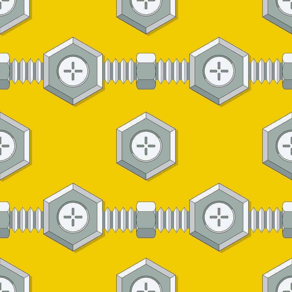 Symmetrical background with stud bolt vector illustration