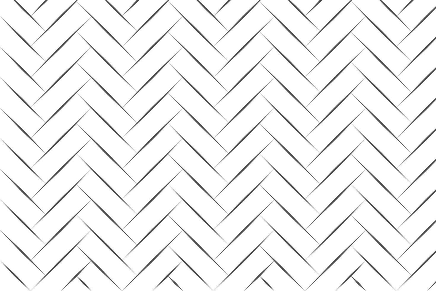 Abstract black herringbone line art on white backdrop vector illustration