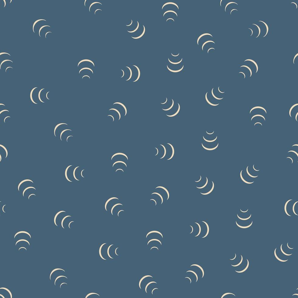 Seamless pattern, abstract wireless signal on blue background, vector illustration