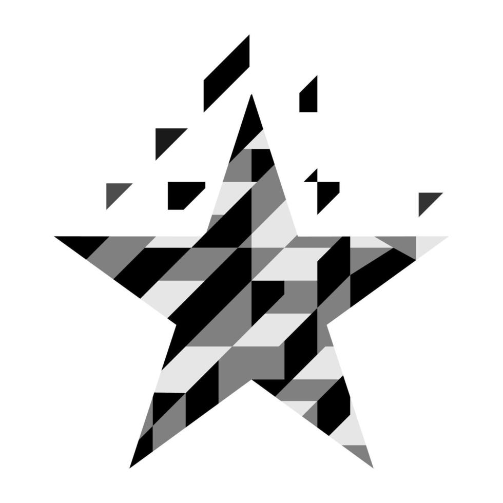 estrella geométrica abstracta aislada sobre fondo blanco, ilustración vectorial vector