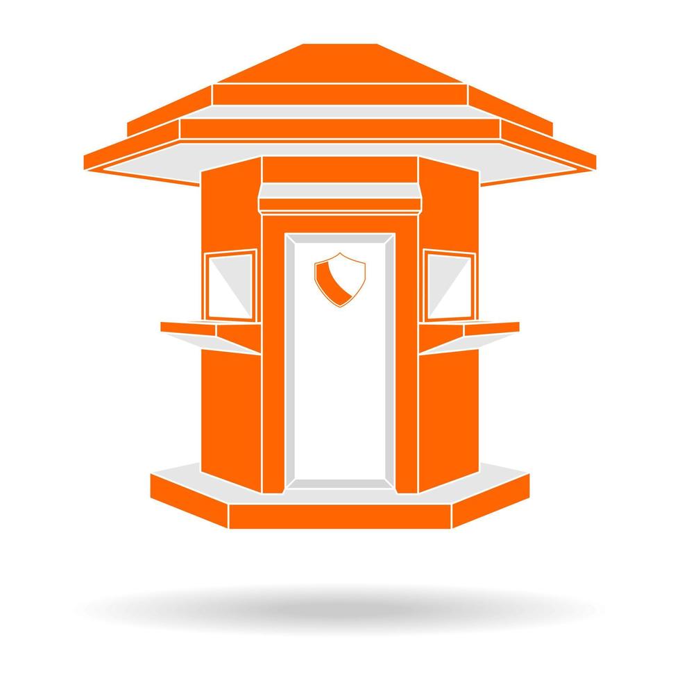 Guard house logo, home security, logo template, vector illustration