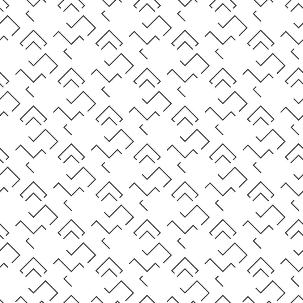 patrón abstracto sin costuras de contorno en zigzag blanco y negro con ángulos rectos. estilo moderno. textura geométrica de diseño para impresión, ilustración vectorial vector