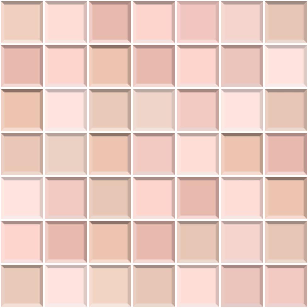 Abstract seamless pattern of rose gold ceramic wall tiles.Design geometric mosaic texture for the decoration of the living room, vector illustration