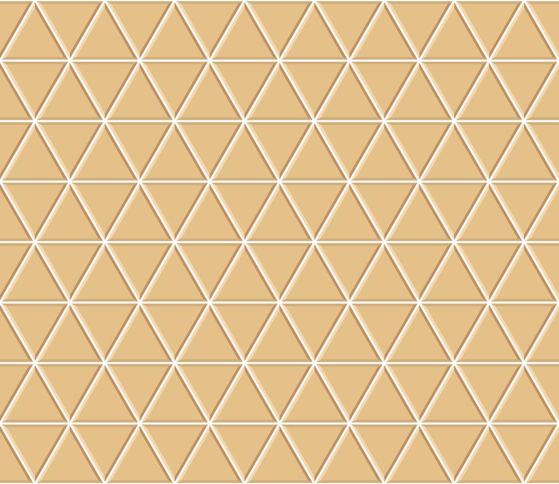 Abstract seamless triangle pattern. Light orange ceramic floor tiles. Design geometric mosaic texture for the decoration of the kitchen room, vector illustration