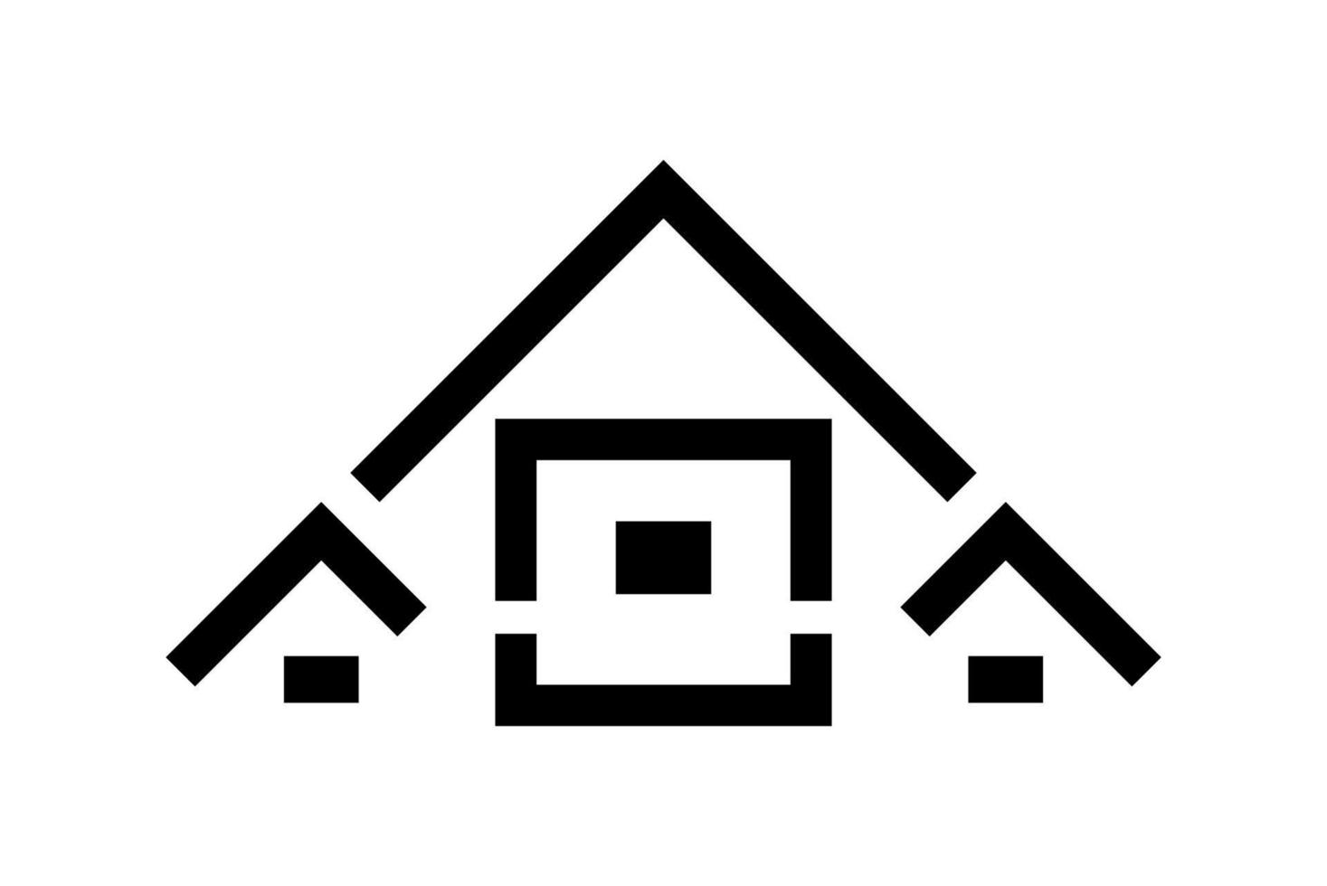 Roofing logo template, vector illustration