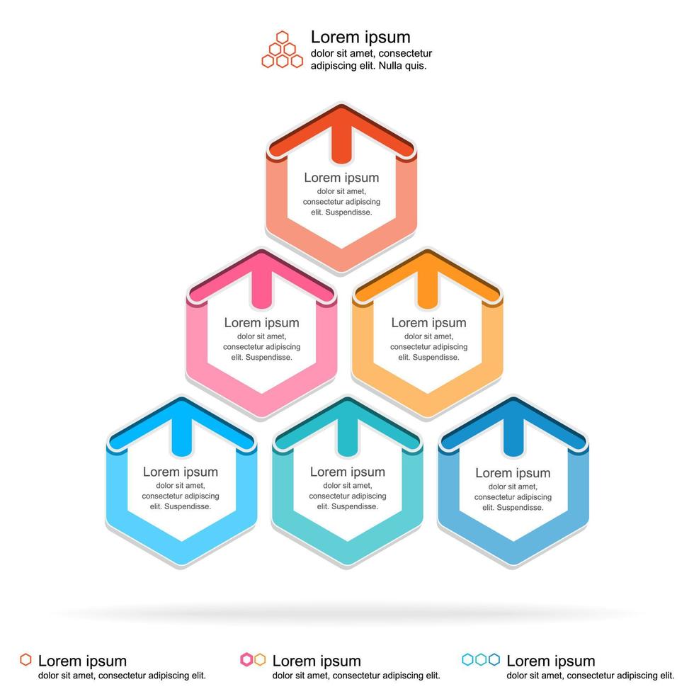 plantilla de infografía abstracta, diagrama de gráfico piramidal en capas, infografía de concepto de negocio, ilustración vectorial vector