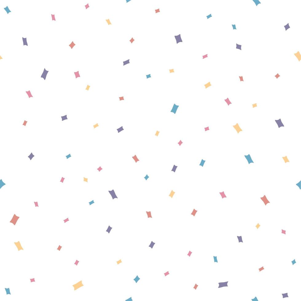 Seamless pattern, abstract falling candy isolated on white background, vector illustration