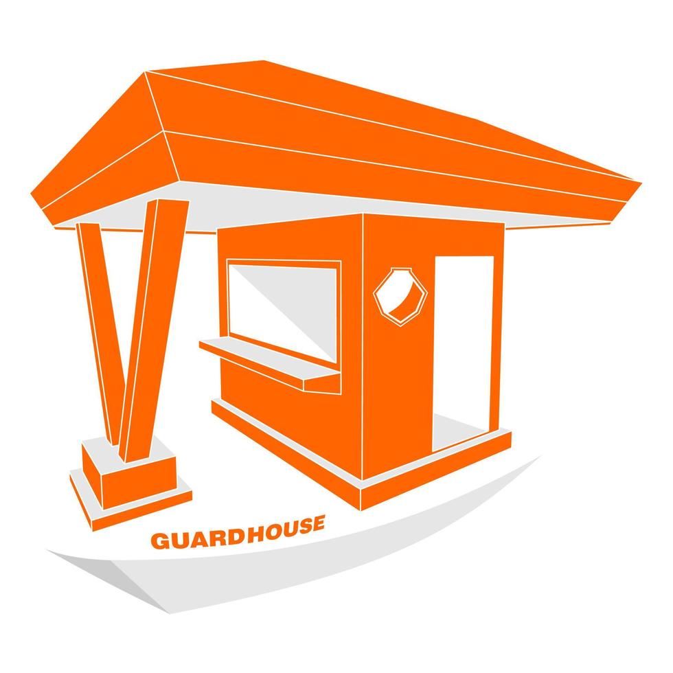 Guard house logo, home security, logo template, vector illustration