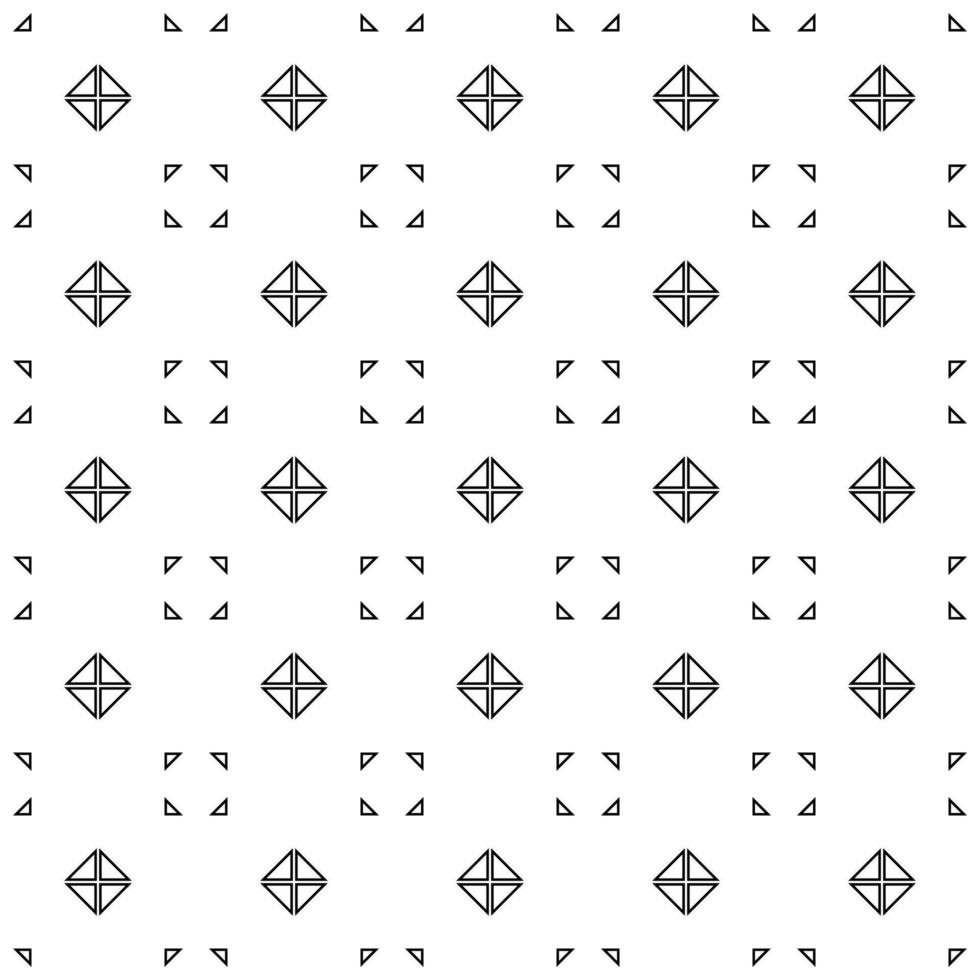 Abstract seamless pattern, black and white outline of triangle shapes. Design geometric texture for print, vector illustration