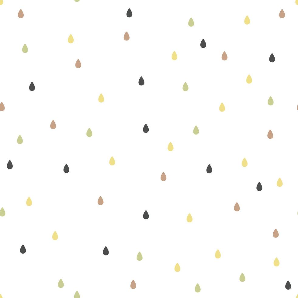 Seamless pattern, falling confetti or raindrop with white background, vector illustration