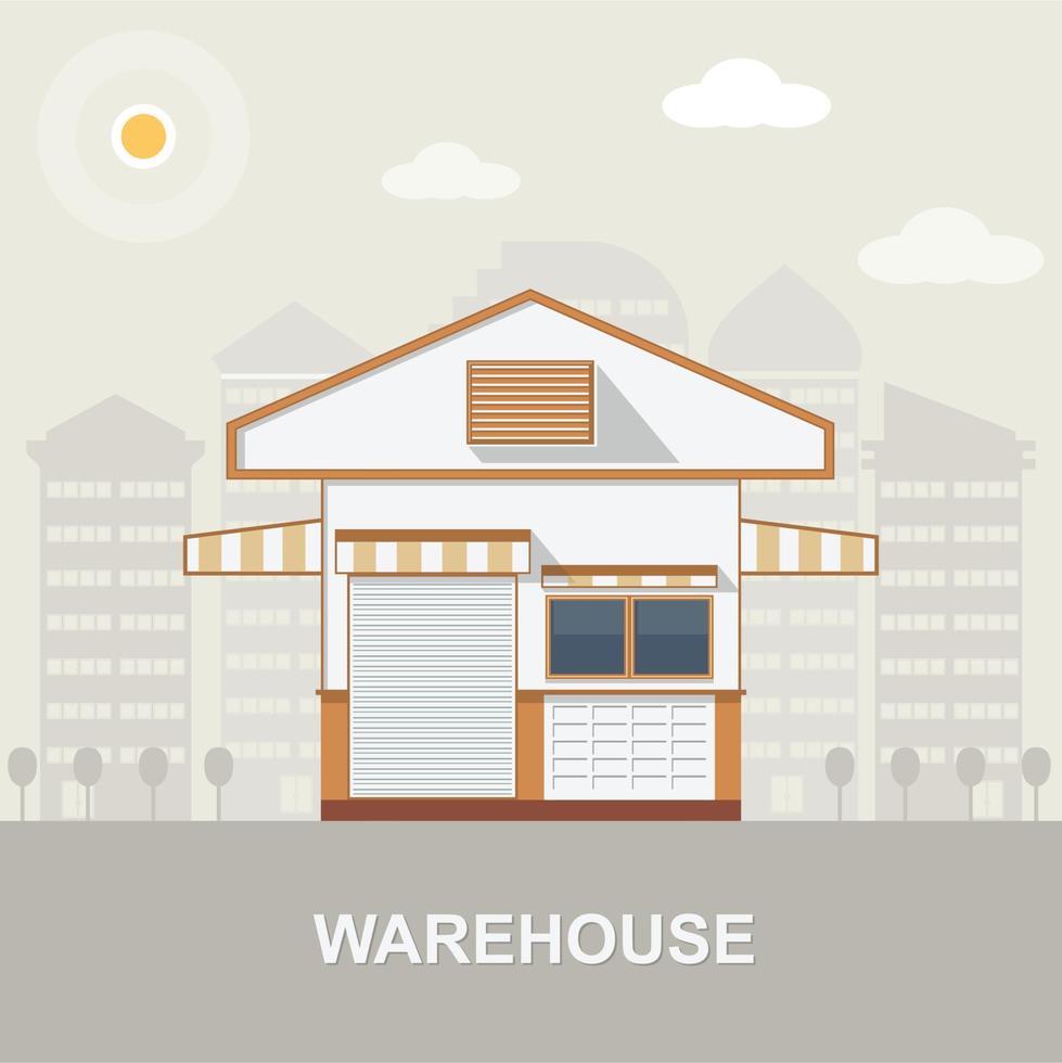 Warehouse transportation in flat style,vector illustration vector