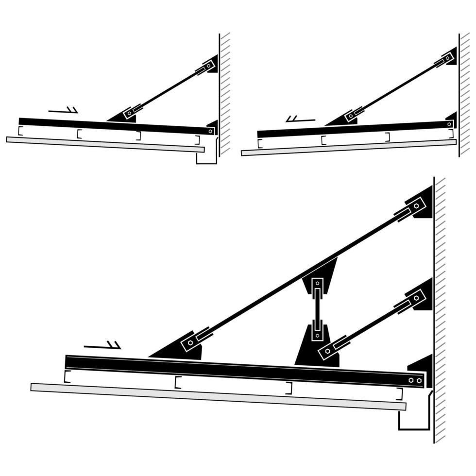 marco de la sección del techo del dosel, ilustración vectorial vector