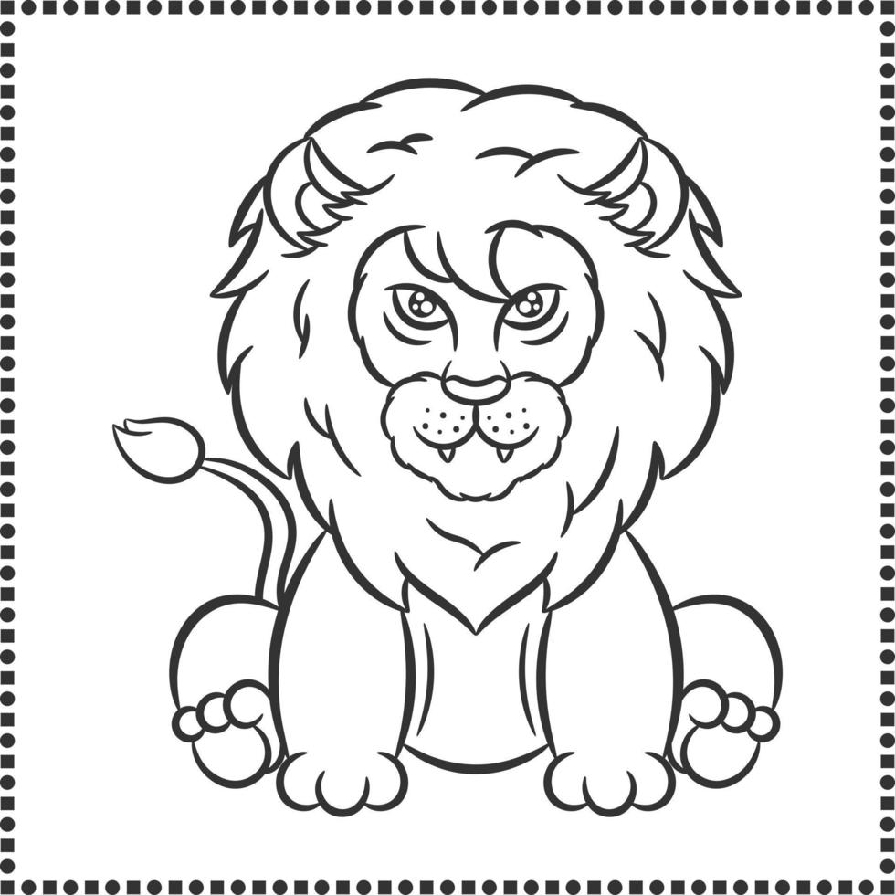 Grand lion - Lion Kids Coloring Pages
