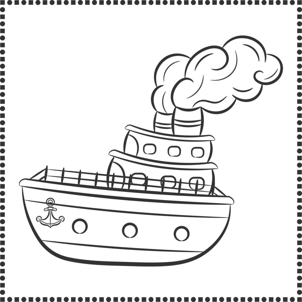 Dry cargo ship drawings Royalty Free Vector Image