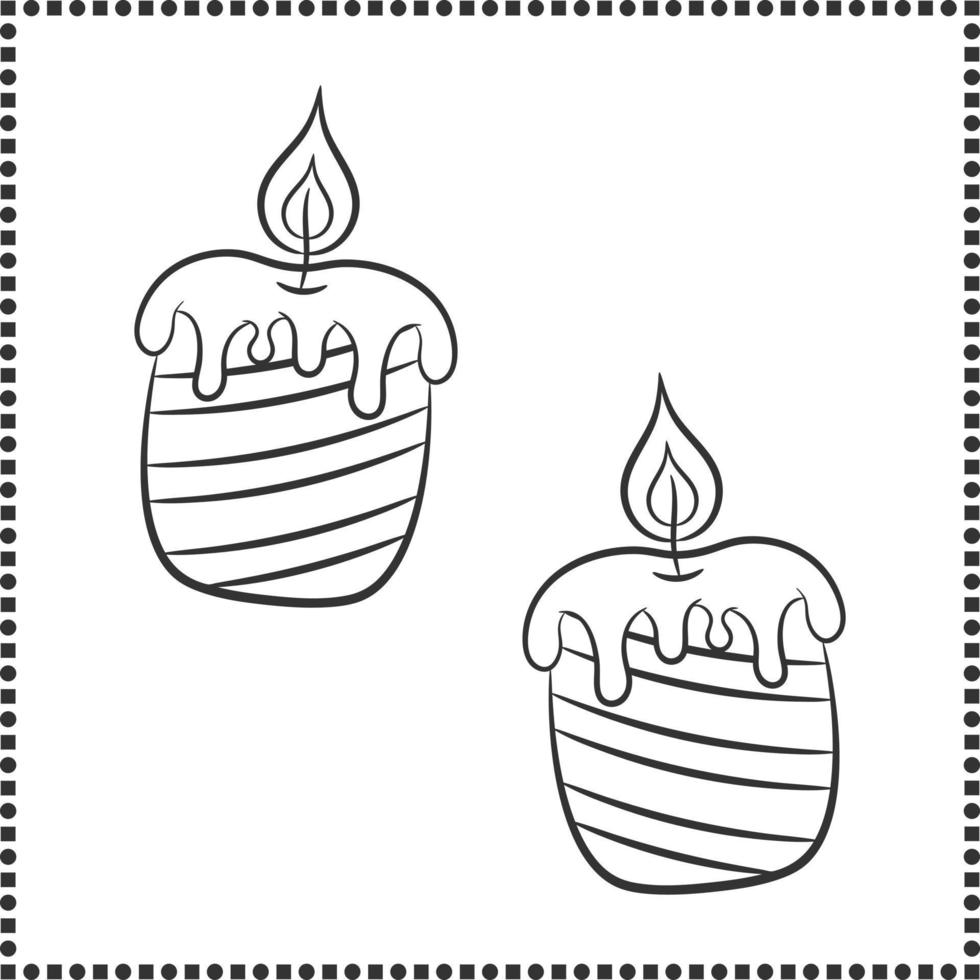 printable cute drawing candle sketch for coloring 8384424 ...