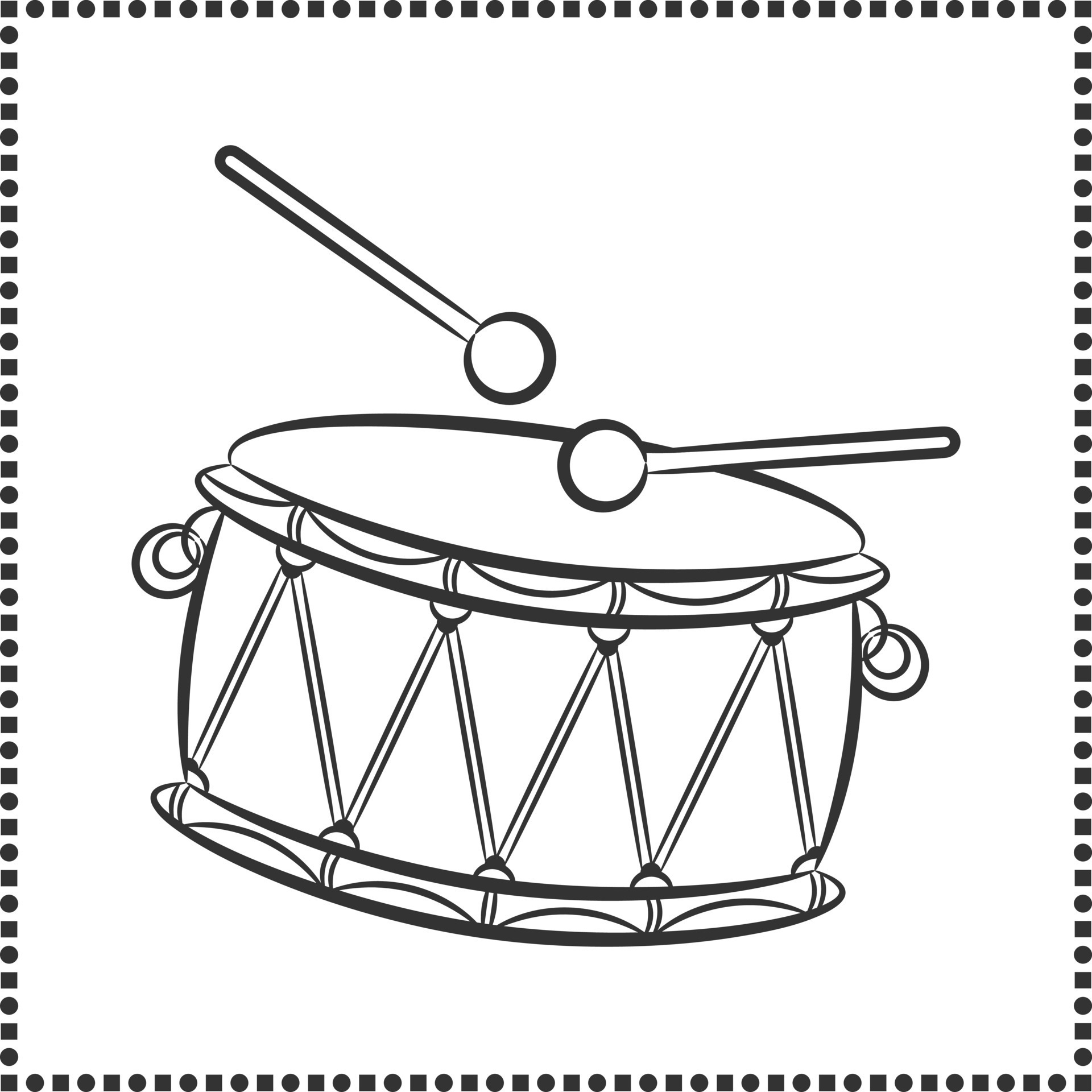 printable cute drawing drum sketch for coloring 8384464 Vector Art at