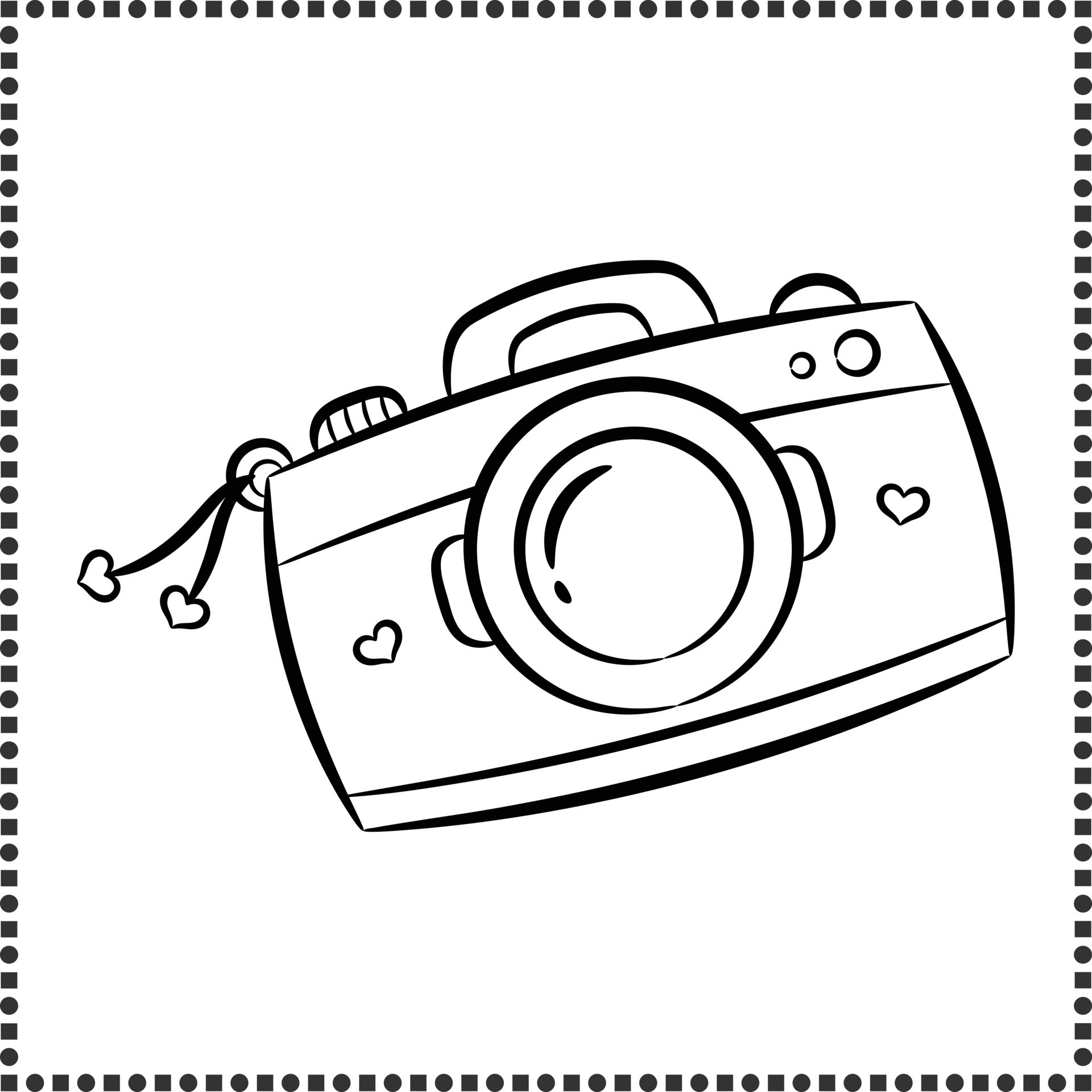 printable cute drawing camera sketch for coloring 8384471 Vector Art at  Vecteezy