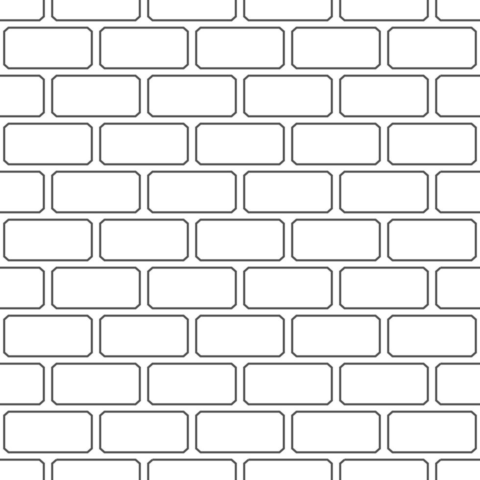 Abstract seamless pattern of black and white brick wall textile. Design geometric texture for print, vector illustration