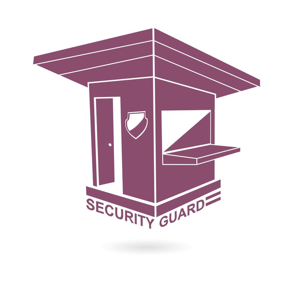 Guard house logo, security guard, logo template, vector illustration