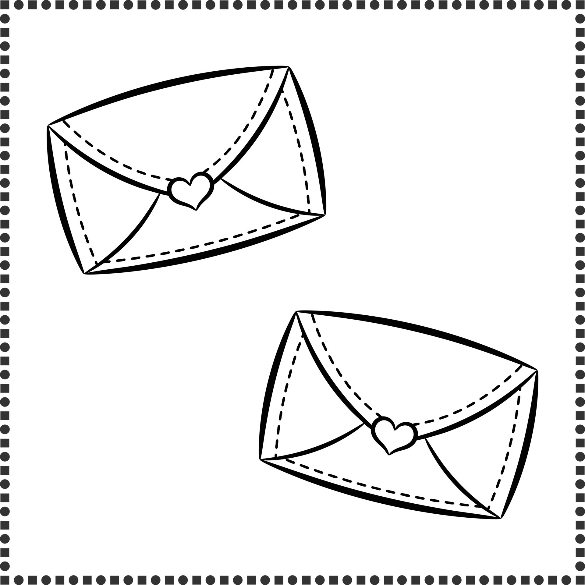 printable cute drawing envelope sketch for coloring 8384561 Vector Art