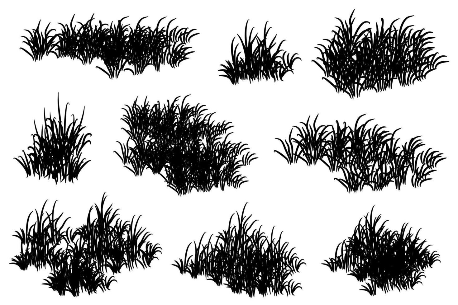 grass silhouette vector