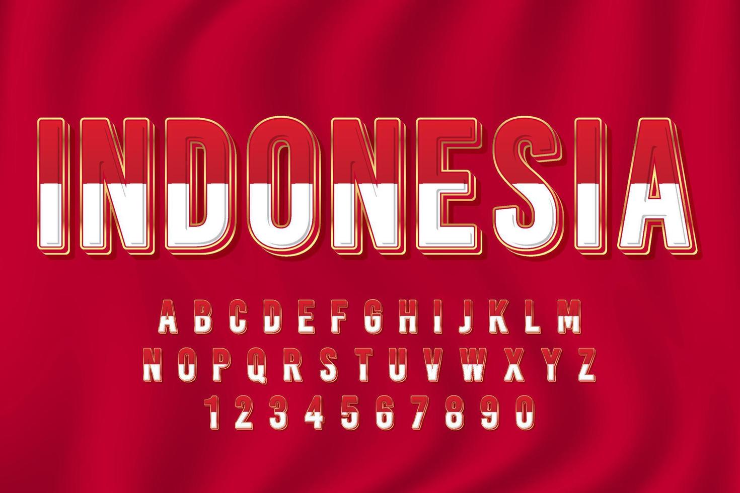 decorative indonesia Font and Alphabet vector