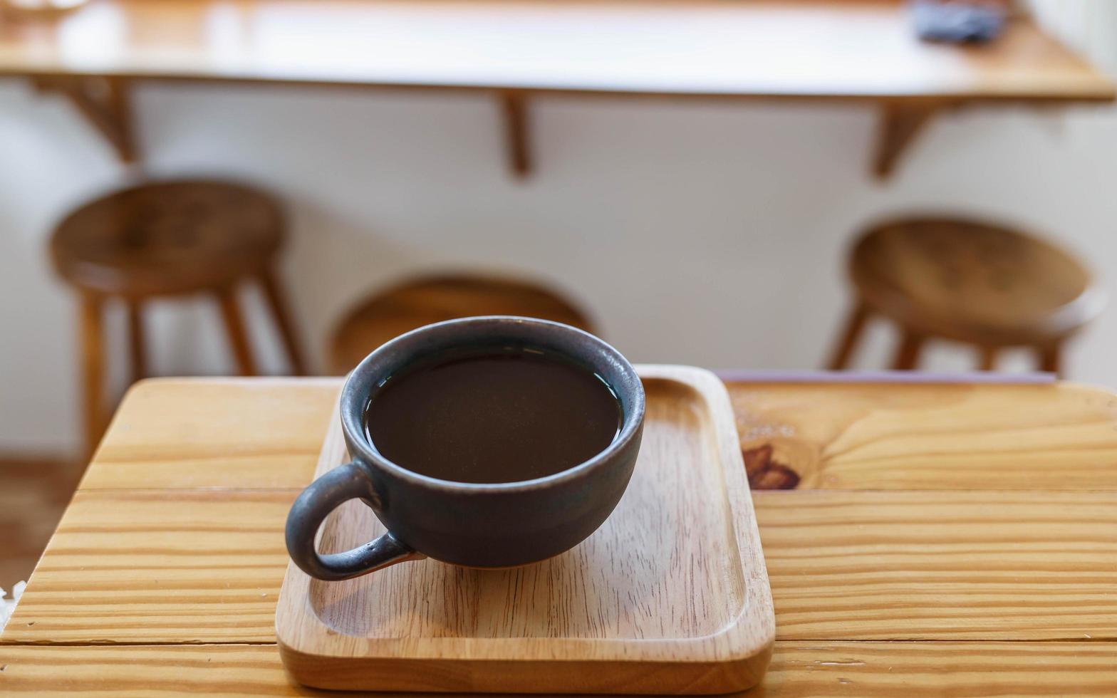 Cup of coffee in coffee shop photo