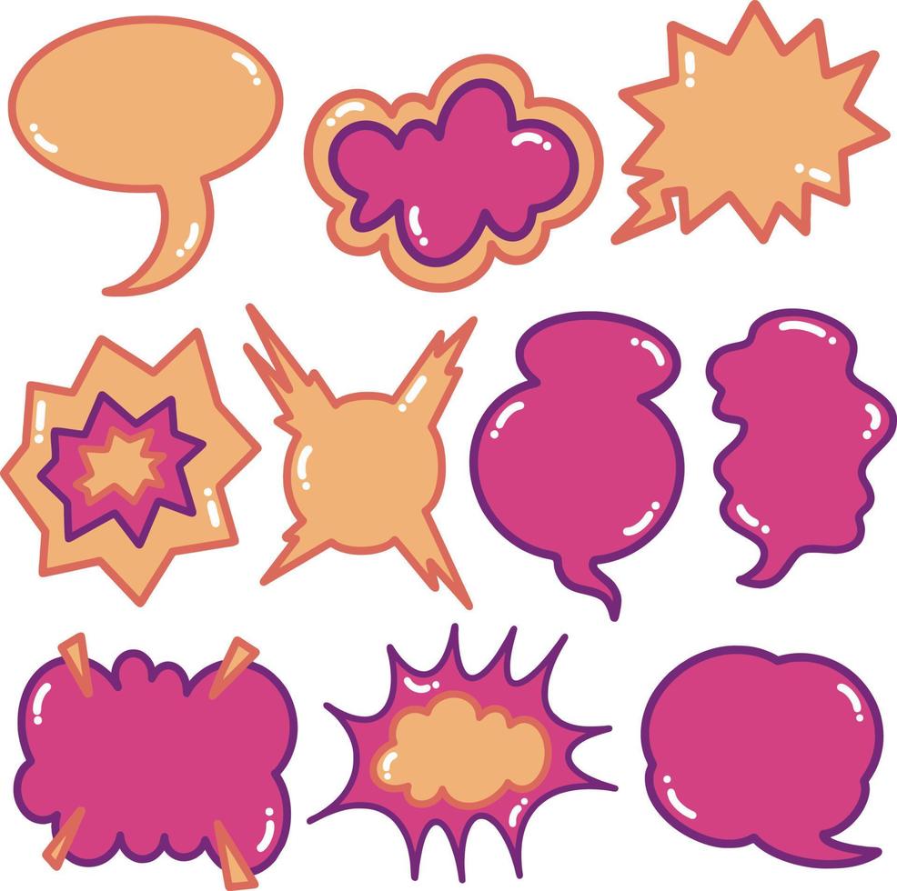 Speech Comic Bubble Illustration vector