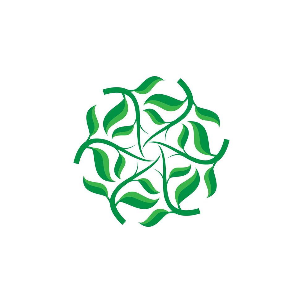 logotipo de hoja verde. icono de hoja. logotipo de la naturaleza. ilustración de vector de hoja verde.