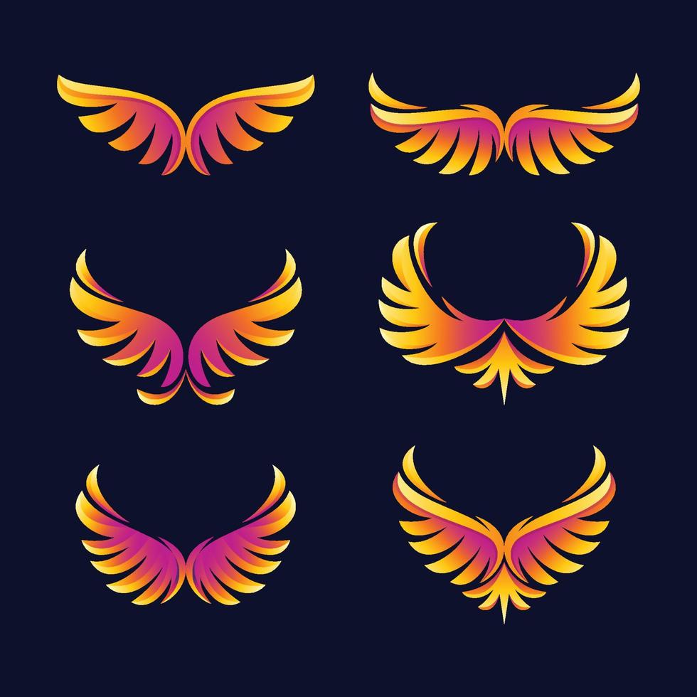 icono de alas. ilustración vectorial de alas. logotipo de alas vector