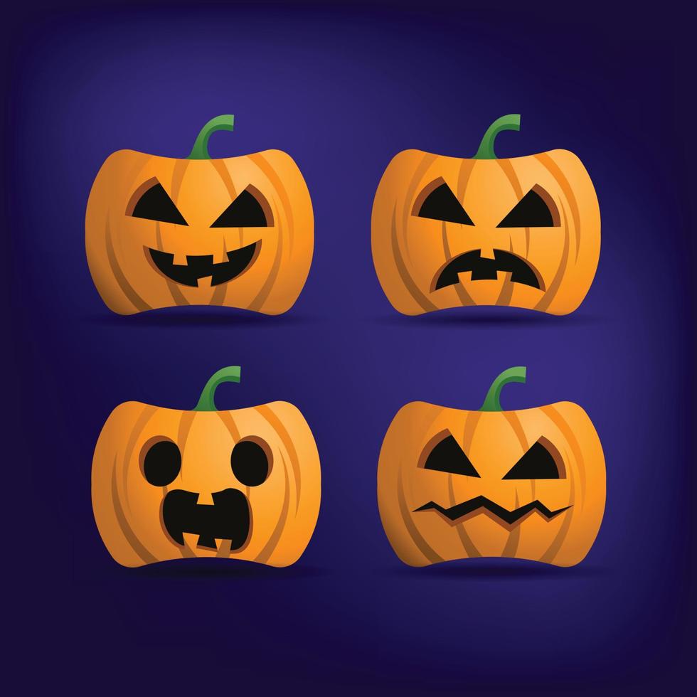 icono de Halloween. ilustración vectorial de halloween. símbolo de cabeza de calabaza de Halloween. vector