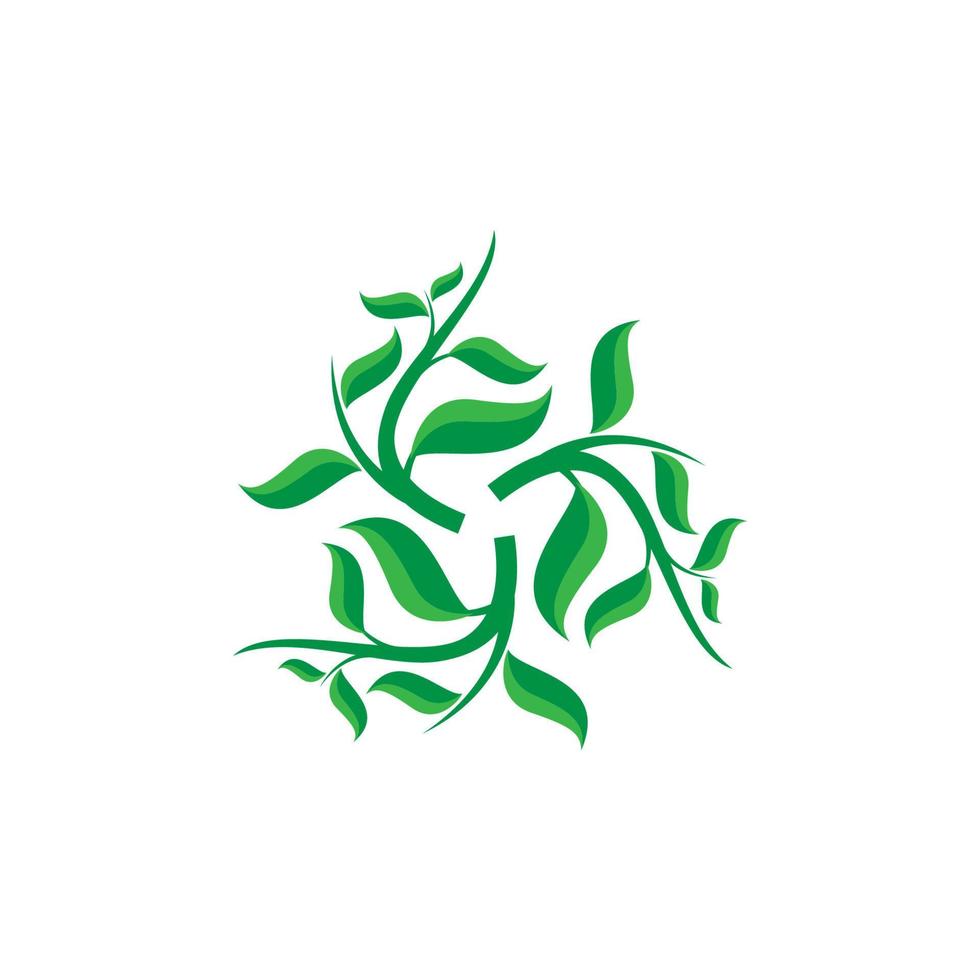 Green leaf logo. Leaf icon. Nature logo. Green leaf vector illustration.