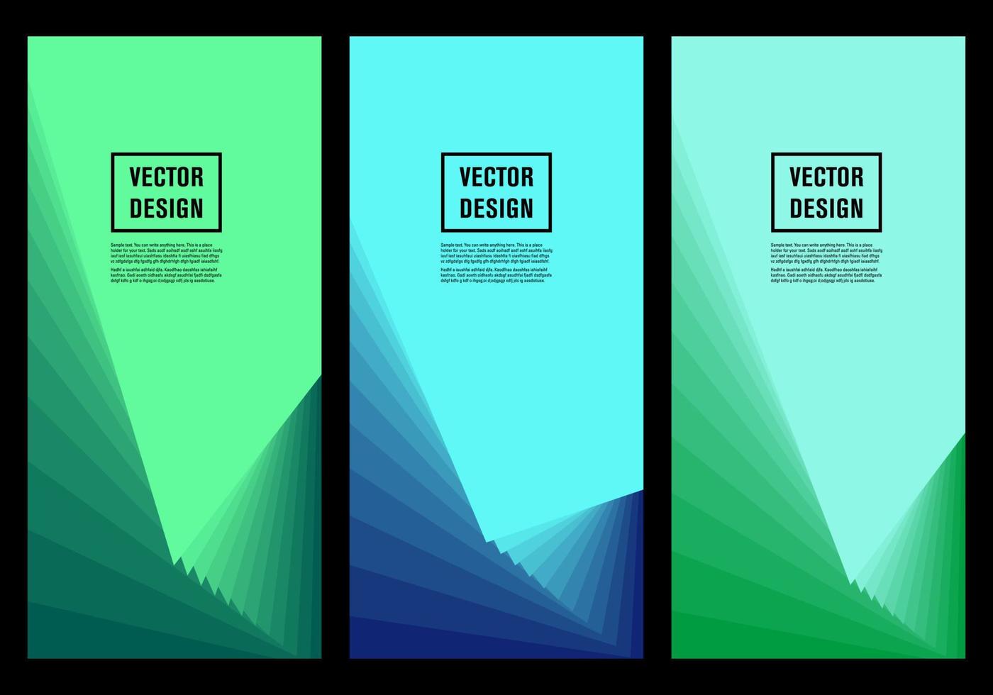 Colorful modern cover design with minimalistic geometric lines. vector set