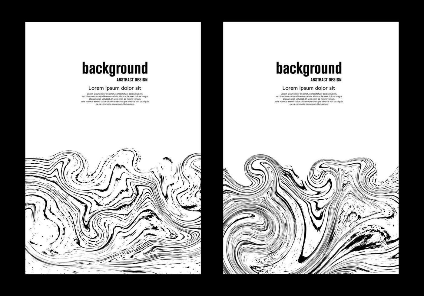 White background with black abstract pattern vector