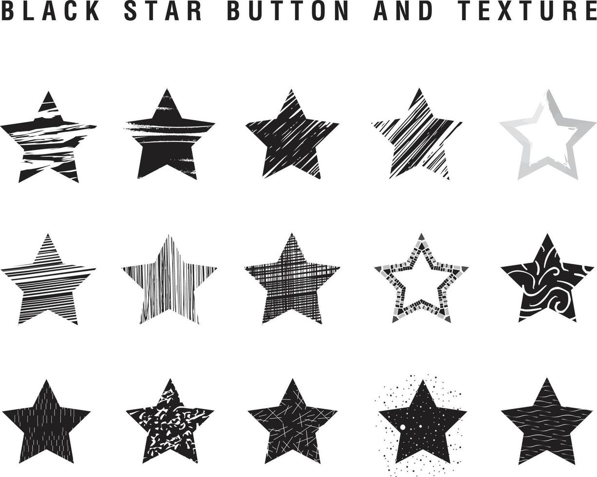estrellas e ilustración de vector de icono de textura.