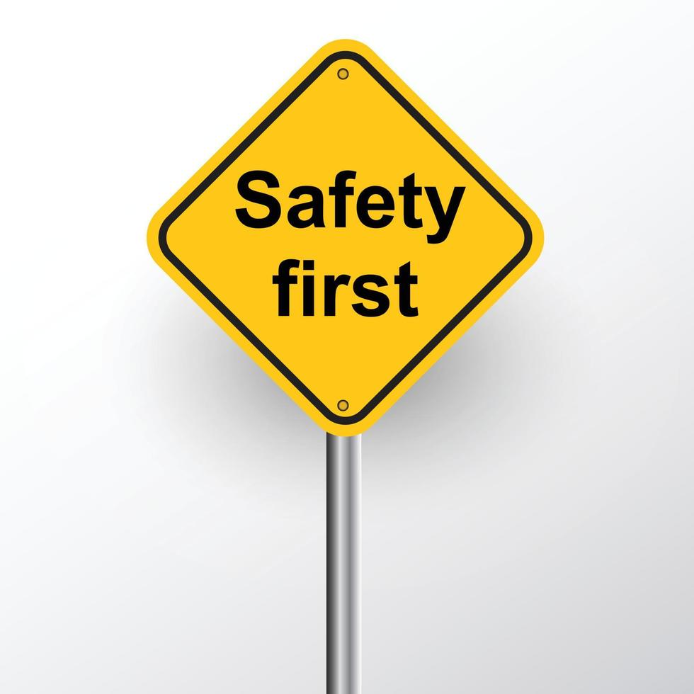 Safety first icon vector illustration.