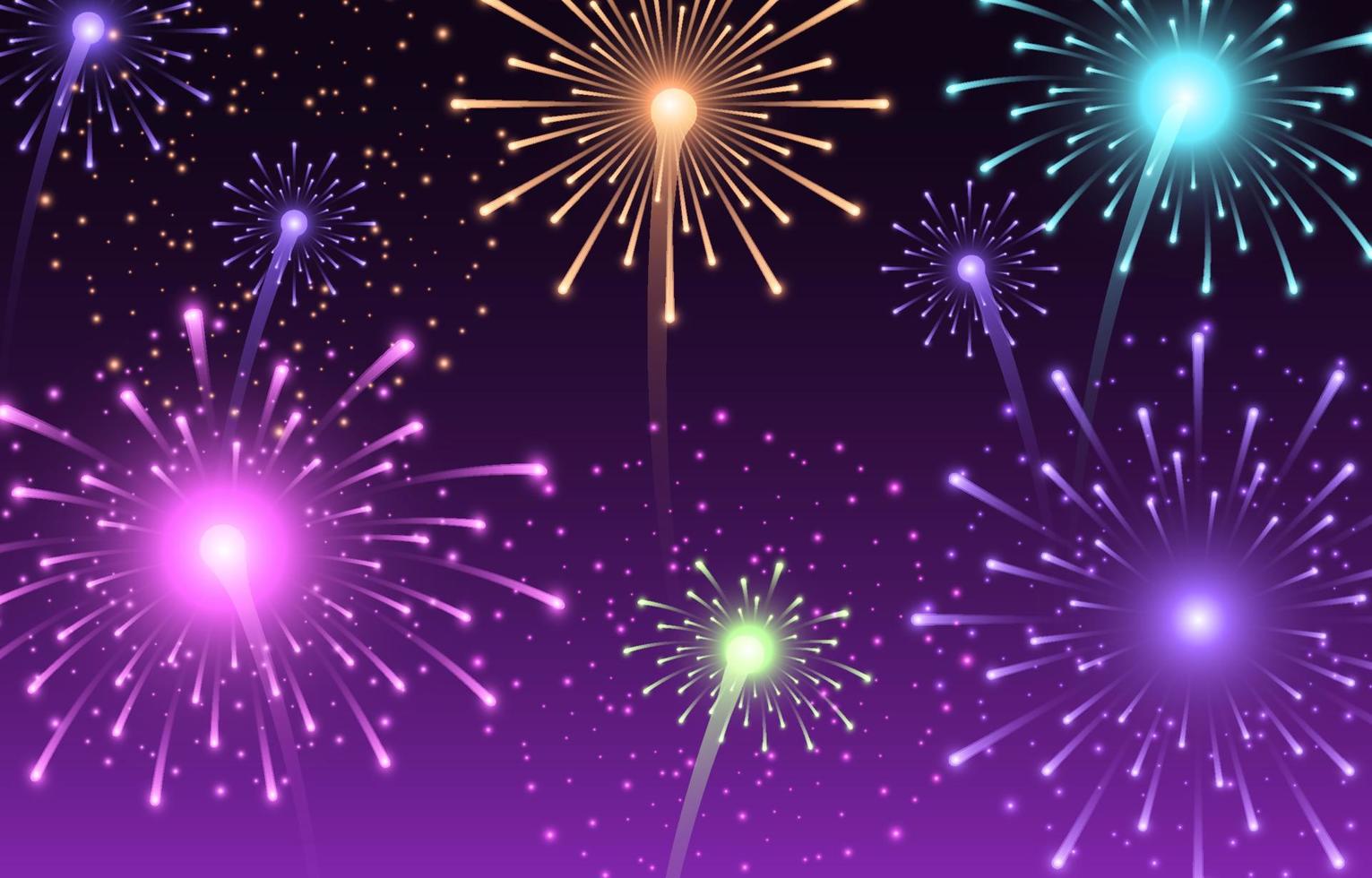 Colorful Firework Background vector